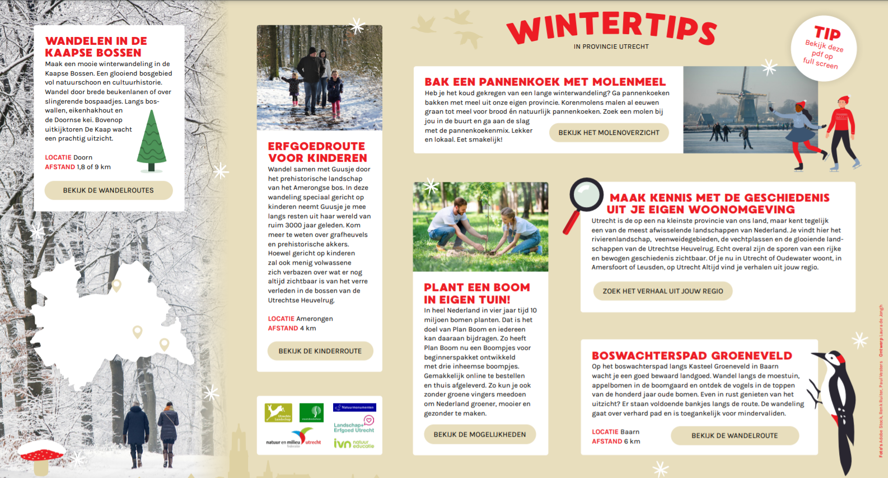 Wintertips Provincie Utrecht