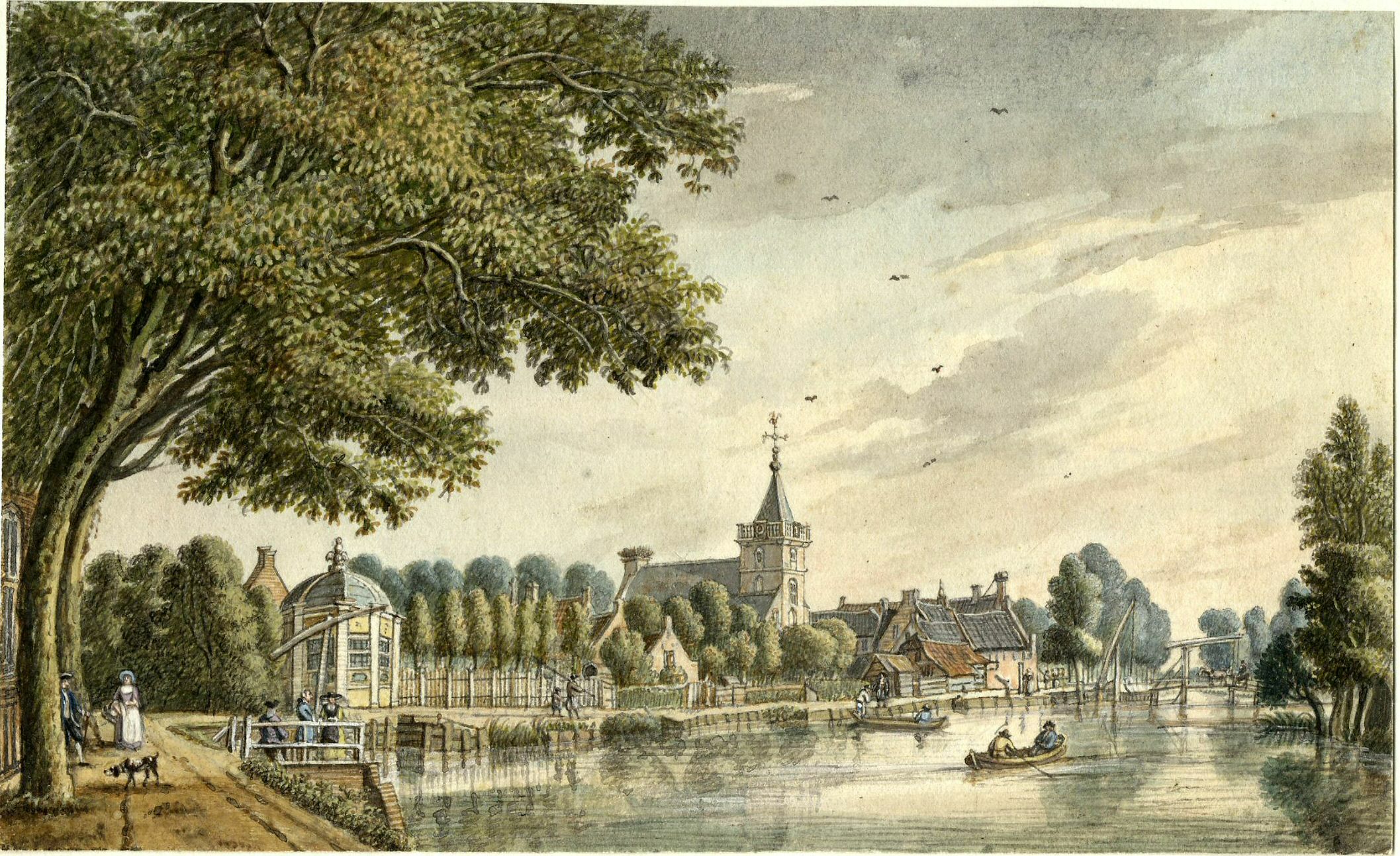 Gezicht Op Een Bocht In De Vecht Bij Vreeland
